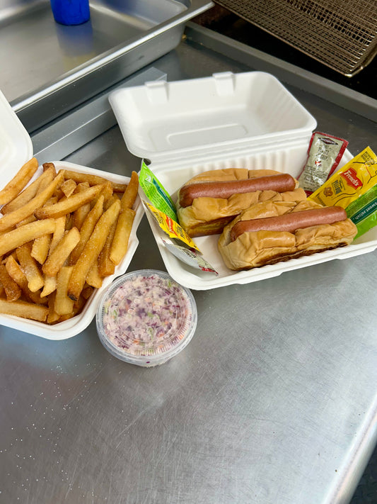 2 Hotdog Meal 100% BEEF
